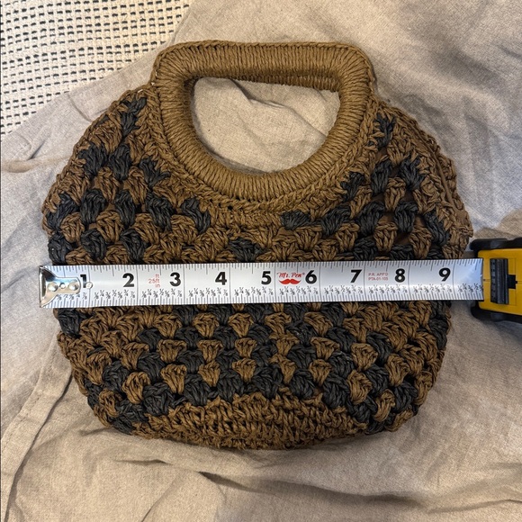 Handcrafted Woven Tote Bag - Brown and Black - Picture 3 of 4